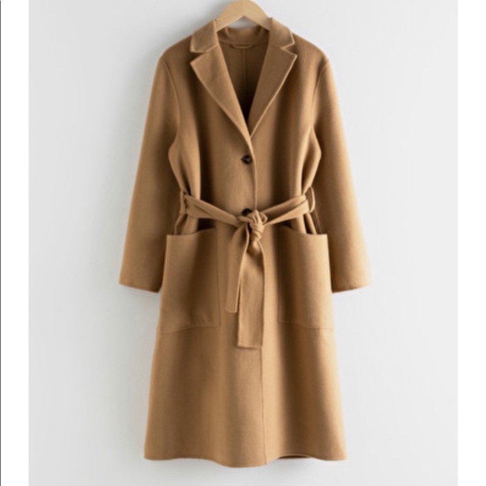 &other stories Wool Blend Belted Long Coat